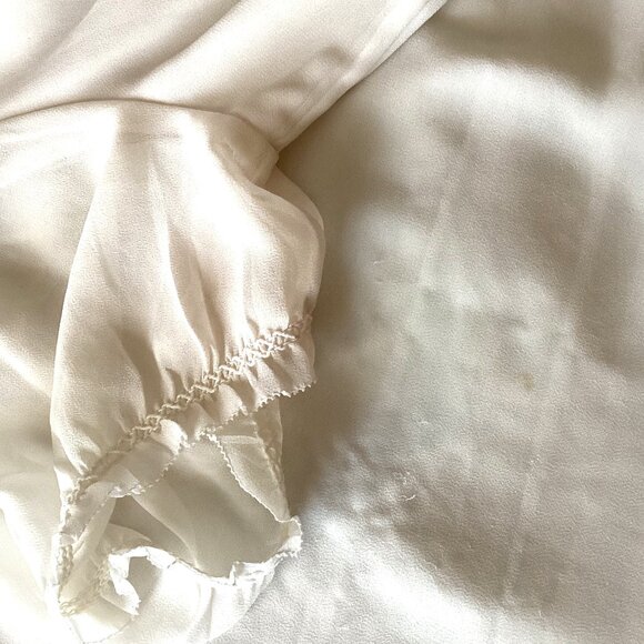 Wilfred Daughter Dress Women's Puff-Sleeves Button-Front Midi Smocking Ruffles - Picture 12 of 15